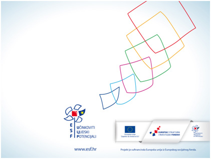 Ilustrativni banner financiranja projekta iz europskog socijalnog fonda
